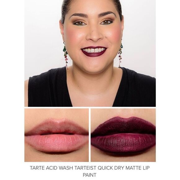 TARTE - 🎉HP🎉NWT - Tarteist Quick Dry Matte Lip Paint/Acid Wash (very dark berry) - Picture 5 of 16